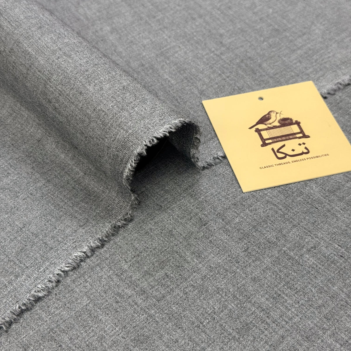Steel Grey | Tinka Frost PVT Blend | Winter Unstitched Fabric