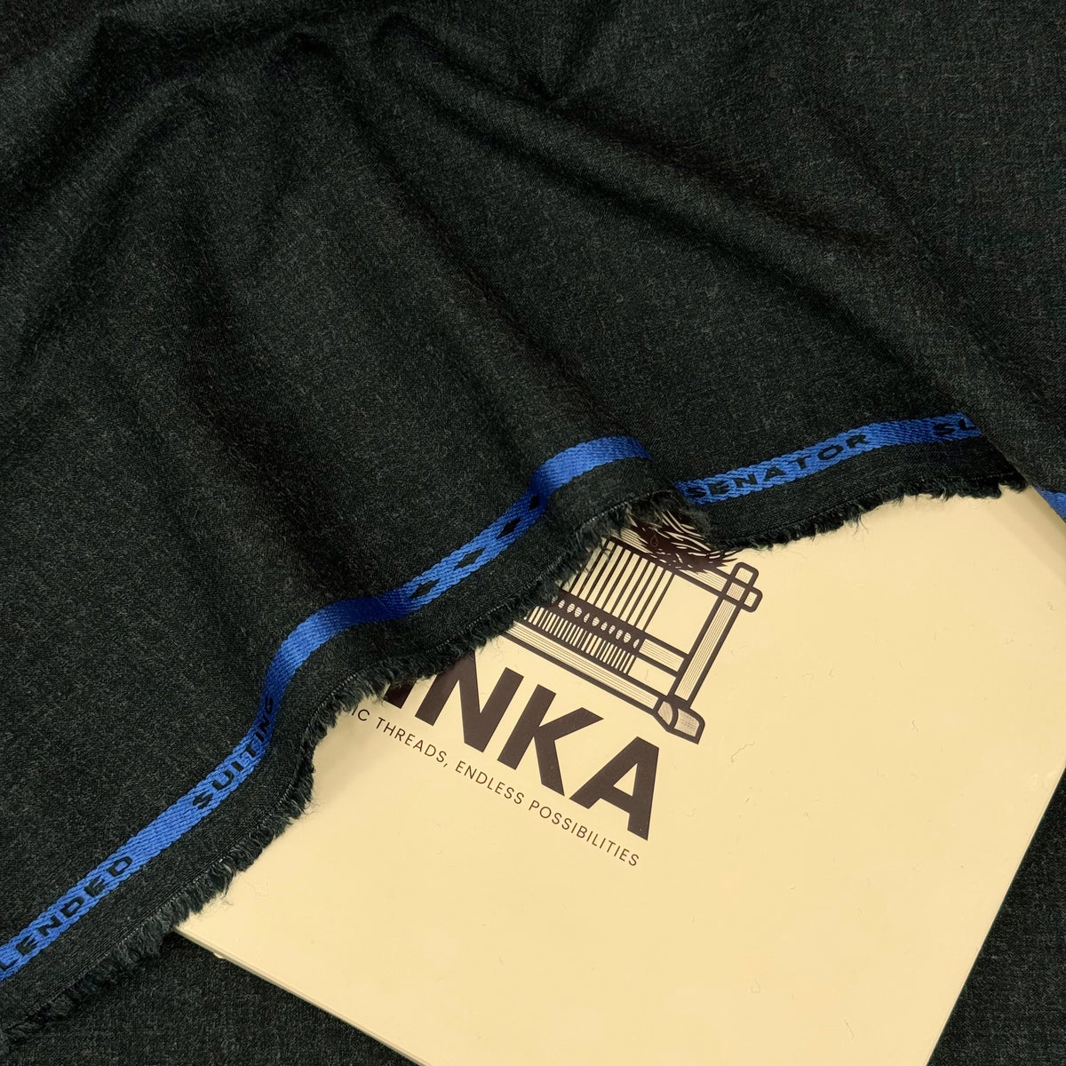 Forest Charcoal | Tinka Vintage Twill | Winter Unstitched Fabric